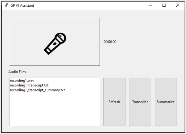 GP AI Audio Summariser